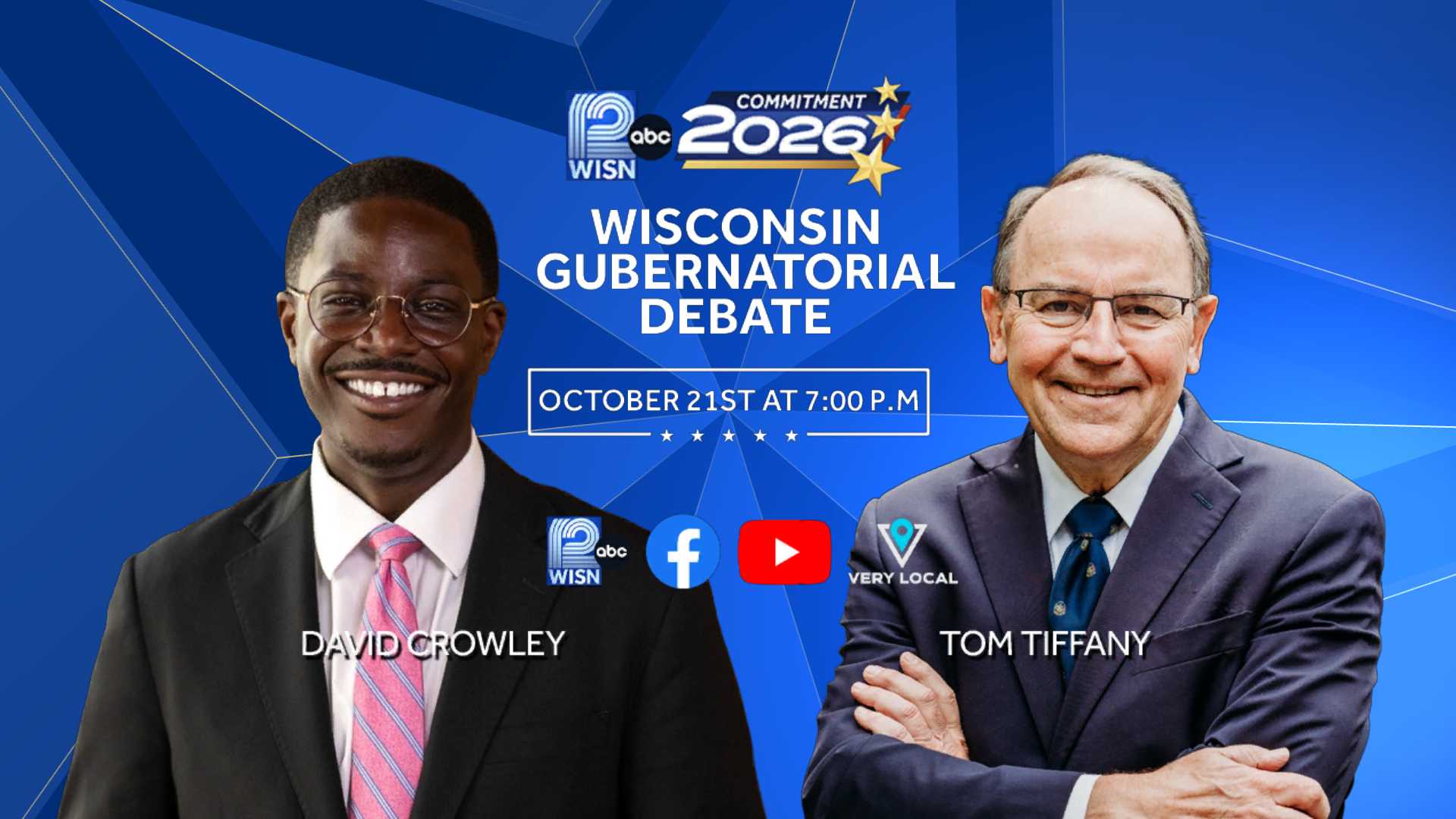 WISN 12 to Host Live Gubernatorial Debate Between David Crowley and Tom Tiffany — WISN 12 Milwaukee