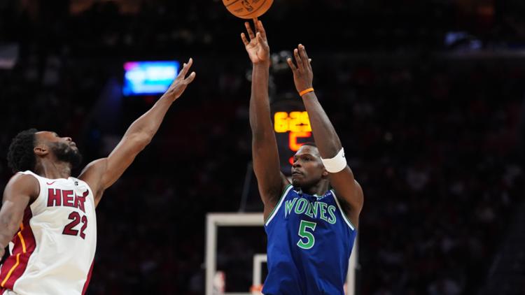 Anthony Edwards scores 45, Wolves roll past Heat 131-106 to spoil Giannis' opener — KARE 11 Sports — Gopher, Bonita Springs Sports news