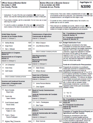 Fort Myers Beach voter alerts poll workers to missing page on ballot — Bonita Springs Technology news